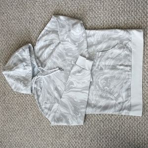 Gender-Neutral Marbled Pullover Hoodie